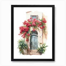 Beirut, Lebanon   Mediterranean Doors Watercolour Painting 4 Art Print