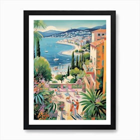 French Riviera Vintage 1 Art Print
