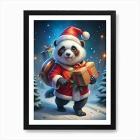 Christmas Panda Affiche