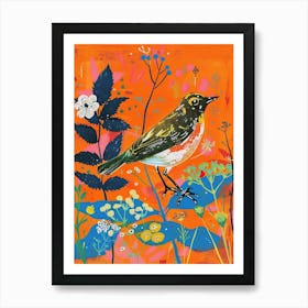 Spring Birds Dipper 1 Art Print