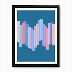 Abstract Lines Geometric Pastels Art Print