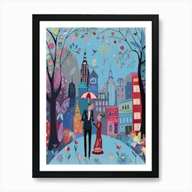 Couple in New York Art Print