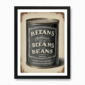 Beans Kitchen Wall Art  Art Print