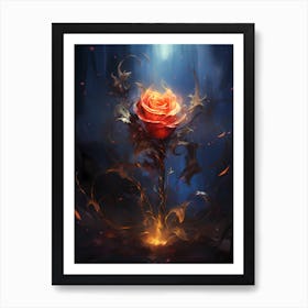 Rose In The Forest Art Print