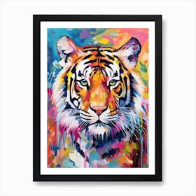 Tiger Art In Fauvism Style 2 Art Print