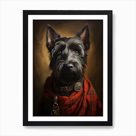 Portrait Of Scottish Terrier (Old Master) Art Print