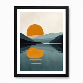 Sunset Canvas Minimalism Art Print