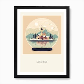 Lake Bled Slovenia Snowglobe Poster Art Print