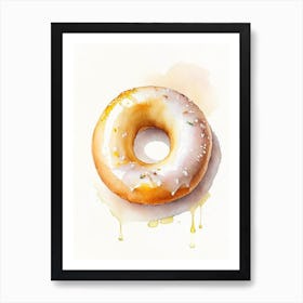 Buttermilk Donut Cute Neon 5 Art Print