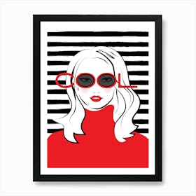 Cool Girl Art Print