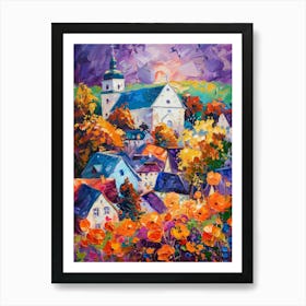 Poppies In The Church Art Print