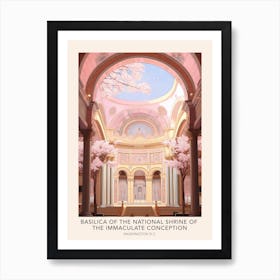 Basilica Of The National Shrine Of The Immaculate Conception Travel Poster Art Print