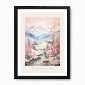 Dreamy Winter National Park Poster  Berchtesgaden National Park Germany 1 Art Print