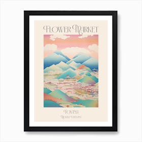 Flower Market Mount Tateyama In Toyama, Japanese Landscape 3 Poster Art Print