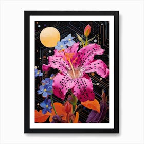 Surreal Florals Petunia 1 Flower Painting Art Print