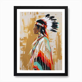 Minimalist Spirit Of The Tribes ! Native American Art Art Print