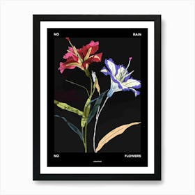 No Rain No Flowers Poster Lisianthus 1 Art Print