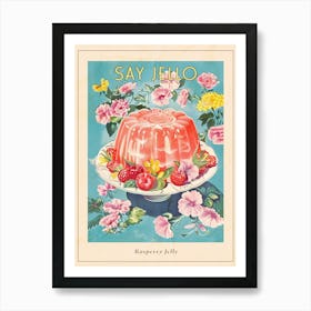 Rasperry Jelly Vintage Cookbook Illustration 1 Poster Art Print