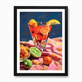 Shrimps Cocktail Oil Painting 3 Art Print
