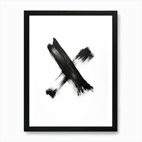 X Strokes Painting Art Print