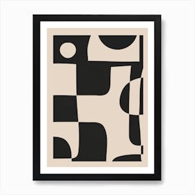 Modern Black And White Abstract Art 4 Art Print
