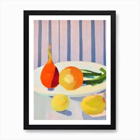 Kohlrabi Tablescape vegetable Art Print