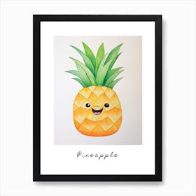 Friendly Kids Pineapple 1 Poster Art Print