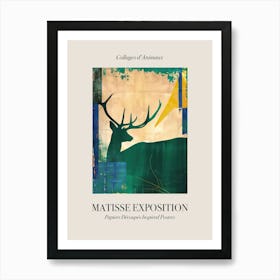 Deer 3 Matisse Inspired Exposition Animals Poster Art Print