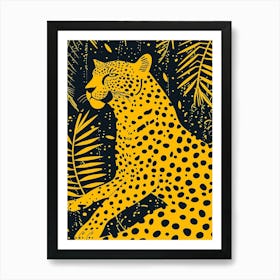 Yellow Jaguar 4 Art Print
