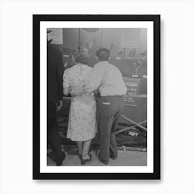 Loving Couple Look At Exhibit, State Fair, Donaldsonville, Louisiana By Russell Lee Art Print