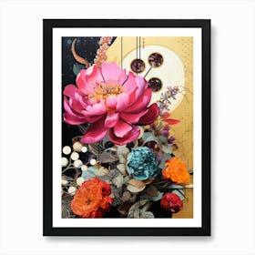 Surreal Florals Rose 1 Flower Painting Art Print