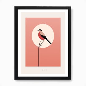 Minimalist Lark 1 Bird Poster Art Print