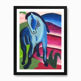 The Blue Horse Art Print