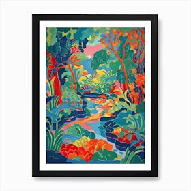 Kairakuen Gardens, Japan, Painting 3 Art Print