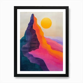 Sunset On The Mountain Art Print