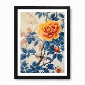 orange flower Art Print