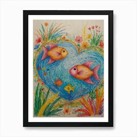 Fish In The Pond Art Print