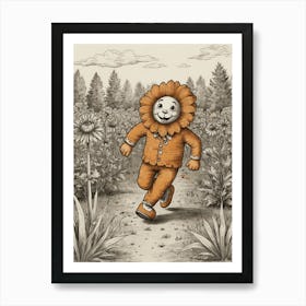 Clown In A Field Art Print