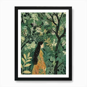 In The Garden Green 5 Art Print