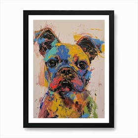 British Bulldog Acrylic Painting 3 Art Print