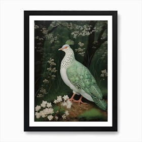 Ohara Koson Inspired Bird Painting Grouse 1 Art Print