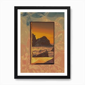 Magical Portal Into Cloudy Oasis Art Print