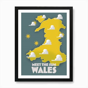 Meet The Sun Wales Art Print