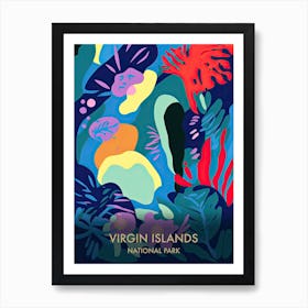 Virgin Islands National Park Travel Poster Matisse Style 2 Art Print