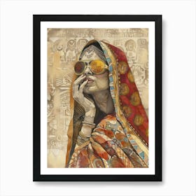 Indian Woman With Sunglasses 1 Art Print