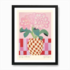 Spring Collection Hydrangeas Flower Vase 3 Art Print