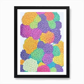 Cauliflower 2 Marker vegetable Art Print