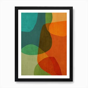 Modern Abstract Mid Century Colors Art Print