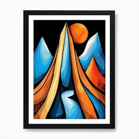 Abstract Mountains 13 Art Print