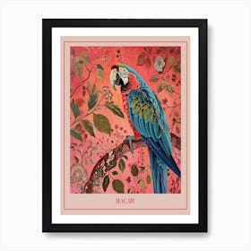 Floral Animal Painting Macaw 1 Poster Art Print